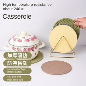 A0085 Sottopentola in Silicone Resistente al Calore, Riutilizzabile, Design Moderno e Semplice, per Pentole, Tazze, Ciotole, Piatti, Casseruole, Uso Domestico - Product Image 3