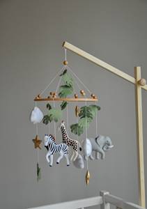 Etsy haute qualité genre neutre logo personnalisé décor <span class=keywords><strong>de</strong></span> pépinière en peluche doux animaux <span class=keywords><strong>lit</strong></span> feutre <span class=keywords><strong>jungle</strong></span> safari bébé berceau <span class=keywords><strong>mobile</strong></span> - Product Image 6