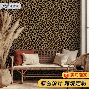 Creation of Time and Space Leopard Print Peel Stick Wallpaper Self Adhesive Home Decor <b>Wall</b> <b>Covering</b> for Living Room Bedroom - Product Image 3