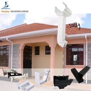 Sangobuild 30 years rain water collector and downspout color never fade black rain gutter For Nigeria Kenya Tanzania