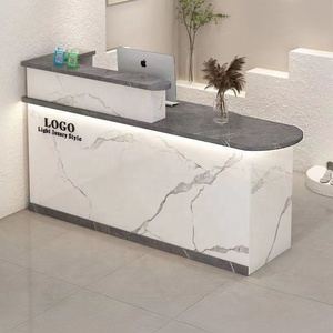 Sober New Design Durable Reception Desk Modern Small Office Customer Service Counter Front Beauty Salon Reception Desk - Product Image 4