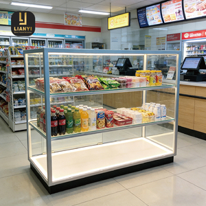 Crystal Clear LED Glass Showcase with Ultra Transparent Low Iron Glass and Minimal Green Tint for True Color Display - Product Image 1