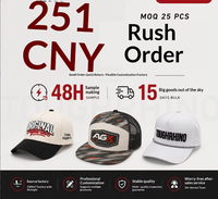 Casquettes de baseball structurées à 5 panneaux en tissu éponge personnalisé avec logo brodé, visière légèrement incurvée, motifs lettres et nœuds