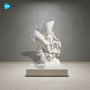 Statua di Cupido e Psiche in Marmo, Ispirata al Clodione, Scultura Mitologica Intagliata a Mano, Resistente <span class=keywords><strong>per</strong></span> Giardino, Esterni, Chiesa e Cimitero - Product Image 2