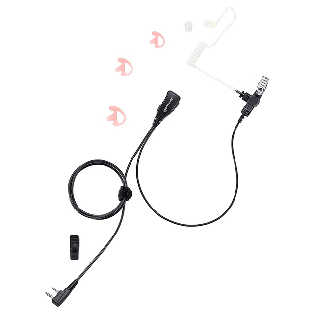 Commountain Single Wire Earpiece Compatible for Baofeng Radios Kenwood NX TK Series BTECH Retevis Radios Acoustic Tube Headset