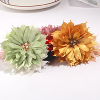 Broche en tissu 3D faite à la main de 10 cm avec strass, fleur, accessoire pour vêtements, cheveux, chaussures, chapeau, collier, bricolage
