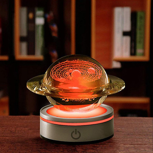 Lampada da Tavolo EURAN EU di Lusso Moderna, Cubo in Cristallo Inciso al Laser 3D 60-80mm, Luce Notturna - Product Image 5