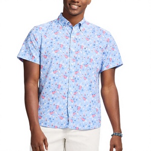 Vacation <b>Shirt</b> 100% Cotton Digital Printed Floral Summer New <b>Hawaiian</b> Men's Anti-Wrinkle Breathable Quick Dry Short-Sleeved - Product Image 2