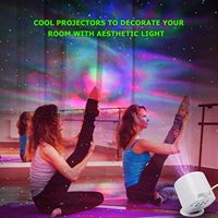Smart Mini LED Aurora Projecteur BT Commande Vocale Design Moderne Étoile Veilleuse pour Chambre Décoration Fête Plug-In Alimentation