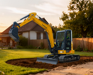 Nouvelle mini-pelle Liugong 9055F, 5,5 tonnes, excavatrice diesel à faible consommation de carburant pour les travaux de construction et de terrassement, fournisseur d'exportation chinois - Product Image 1