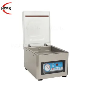 HZPK meat food coffee bean and powder single chamber vacuum packaging machine desktop