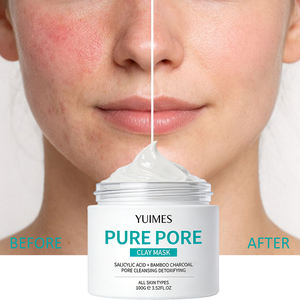 Masque d'argile PURE PORE personnalisable OEM - 100g, masque de boue nettoyant en profondeur pour le visage |   Acide salicylique exfoliant au charbon de bambou pour tous types de peau - Product Image 2