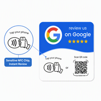 Tarjeta NFC NTAG215 Cuadrada de PVC, Impermeable y Sin Contacto, para Recopilación de Reseñas de Google y Calificación de Negocios, Fabricante Chino