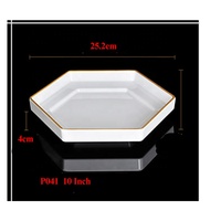 Restaurant servies met gepersonaliseerd printontwerp, 10 inch wit melamine bord