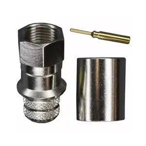 Electronic Components Connectors Supplier 222175 F Type Connector Plug Male Pin 75 Ohms Free Hanging (In-Line) Crimp 222-175