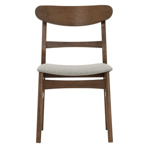 Durable Cocoa colour malaysian Oak MARLO Dining Chair Rustic Dark Wood Chair with Sturdy <b>Frame</b> Modern Dining Room Hospitality - Product Image 2