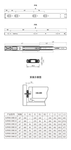 Glissière de tiroir Rebond, glissière de tiroir de haute qualité, roulement silencieux et fluide - Product Image 2