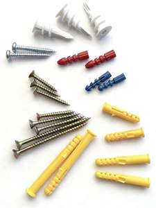 Kit de 530 pièces d'ancres murales en plastique, vis autoperceuses pour cloisons sèches et boulons d'expansion pour meubles - Product Image 5