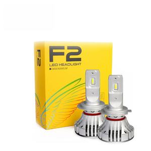 Vente directe d'usine, phare LED F2 50W 6000LM, super lumineux, étanche IP68, puce CSP, faisceau haut/bas, H4 12V, garantie de 2 ans, voiture - Product Image 2
