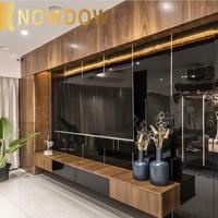 KNOWDOW meuble TV lumière luxe moderne Simple italien français Style célébrité préférée noyer bois Console meuble TV ensemble Villa