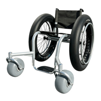 Fauteuil roulant de plage manuel KSW7 en promotion, cadre résistant à la corrosion, roues larges, pour personnes handicapées