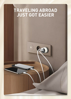 Adaptateur universel LDNIO Q2319, chargeur 30W, chargeur de voyage universel tout-en-un, 4 prises AU EU UK US, verrouillage coulissant, chargeur USB rapide