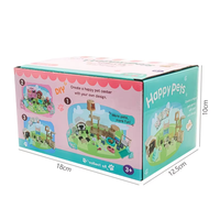 Ensemble de jouets éducatifs pour enfants en plastique ABS écologique personnalisé, figurines de chats/chiens/hamsters/lapins, pour les enfants de 5 à 14 ans et plus, jeu d'imitation coloré