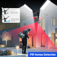 Nouvelle Caméra Solaire 4G avec Éclairage LED pour Cour, Vision Nocturne Couleur Intégrale, Télécommande Mobile, Surveillance Haute Définition, Lampadaires