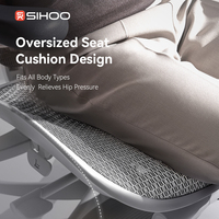 Chaise de bureau ergonomique SIHOO S100 avec accoudoirs 4D ultra doux Support lombaire dynamique pour chaise de bureau à domicile