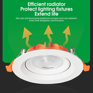 <span class=keywords><strong>Downlight</strong></span> de Aluminio Totalmente Personalizable de 90 mm <span class=keywords><strong>con</strong></span> Clasificación IP44, Iluminación LED Interior Moderna <span class=keywords><strong>con</strong></span> Transformaciones de Ambiente y Función - Product Image 3