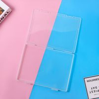 Grande boîte à bijoux transparente A5, boîte de rangement en plastique PP mince A4, étui à documents rectangulaire rabattable à profil bas