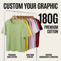 Camisetas de Hombre Estampadas Personalizadas de Alta Calidad al por Mayor, Diseño Liso para Serigrafía, Logotipo en la Parte Delantera, 100% Algodón, 180g, 036