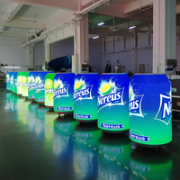 Pantalla LED con Forma Personalizada y Móvil, Diseño con Paneles LED Flexibles Creativos, Pantalla LED Especial para Latas