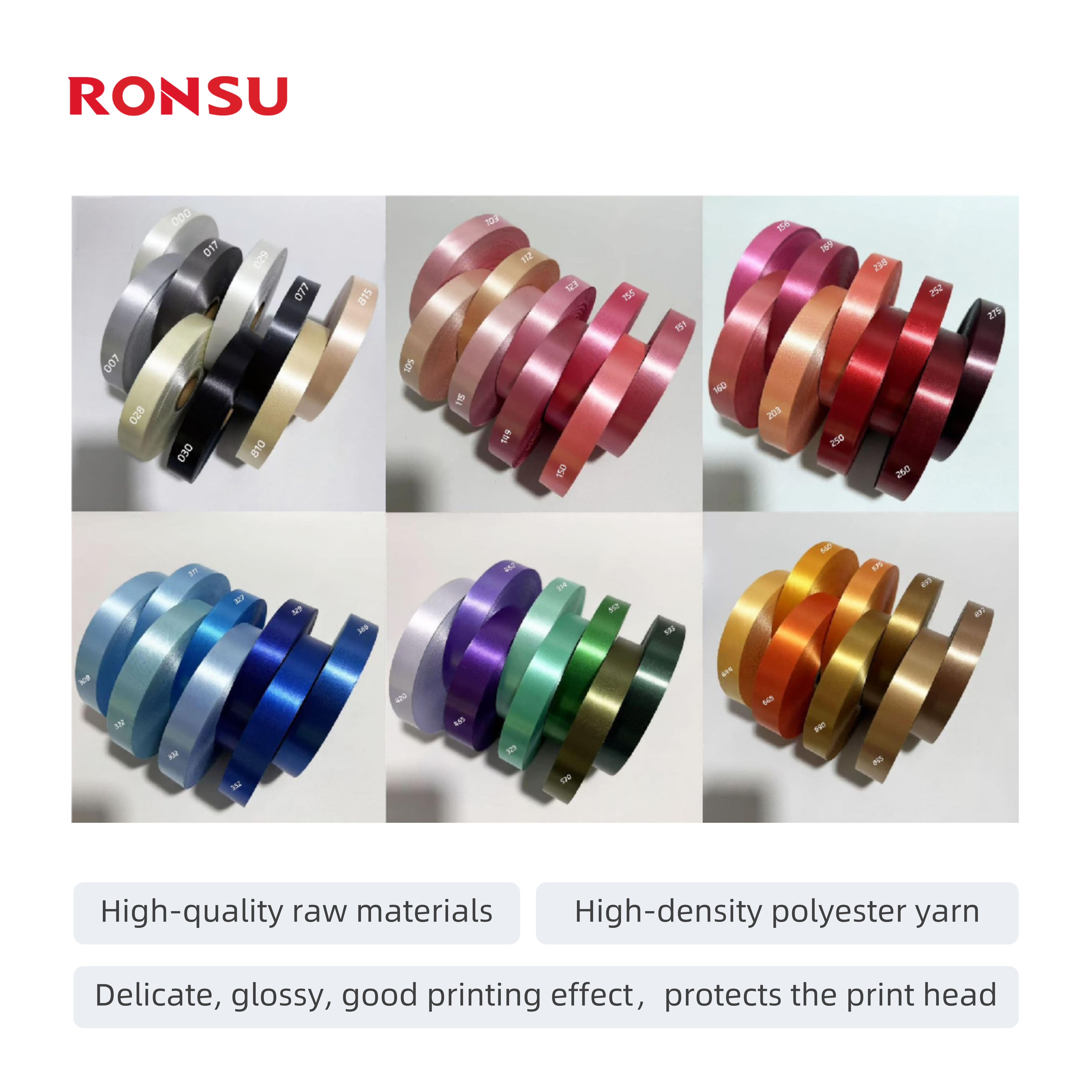 Custom High Quality Colorful Satin Ribbon Single Face with Printed Clothes Label for Craft Festival Gift Packaging Decoration