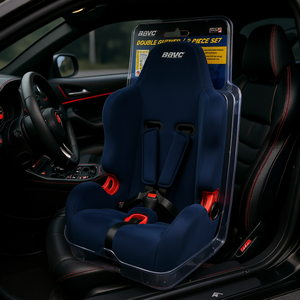 Siège de course Bavc en PVC, style sport, double rainure, ensemble 2 pièces pour voitures modifiées - Product Image 2