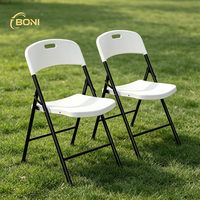 Chaise pliable portable de haute qualité en plastique blanc, écologique, imperméable, pour mariages, événements, jardin, hôtel, salon
