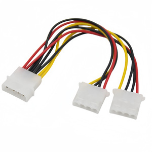 4-pin IDE power cable for computer cases (D-type connector) for connecting two hard <b>drives</b> and <b>optical</b> <b>drives</b> (all copper cores) - Product Image 4