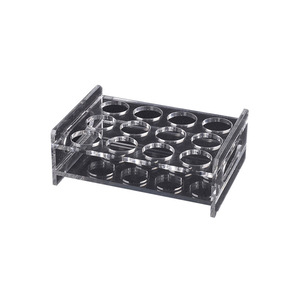 Caja para copas de vino, 12 orificios, acrílico transparente, rectangular, diseño moderno, uso para fiestas, ligero, fácil de mover - Product Image 1