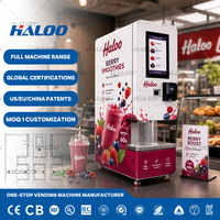 Fabricante de Máquinas Expendedoras Haloo, Máquina Expendedora de Smoothies con Pantalla Táctil Inteligente con IA, 22000 RPM Automáticas
