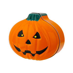 Caja de hojalata con diseño de cabeza de calabaza alienígena para Halloween, caja de almacenamiento de dulces y galletas, envase de regalo festivo - Product Image 5