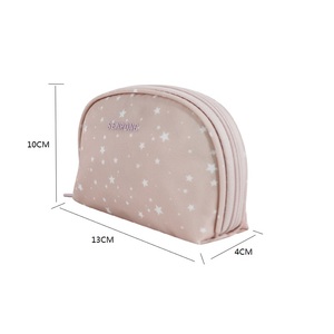 Pochette de maquillage pour femmes, logo personnalisé, petite trousse de voyage pour rouge à lèvres, sacs cosmétiques tendance avec fermeture à glissière pour femmes, motif à pois - Product Image 5
