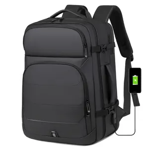 Mochilas extensibles para ordenador portátil de 17 pulgadas para hombre, mochila impermeable para portátil, mochila escolar USB, mochilas escolares de viaje para deportes, mochila para hombre