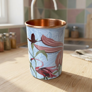 Verre en métal à motif floral, design bohème, réutilisable pour boissons chaudes, idéal pour les fêtes d'adultes - Product Image 2