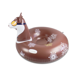 Winter Outdoor Fun Inflatable Eco-Friendly Husky Dog <strong>Snow</strong> <strong>Tube</strong> 118x87cm Freeze-Resistant with Handles - Product Image 3