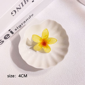 Handmade Eco-Friendly High Quality <b>Sweet</b> Style 6cm Plastic Egg <b>Flower</b> Unisex Hair Claw Clip Set Hair Accessories - Product Image 3
