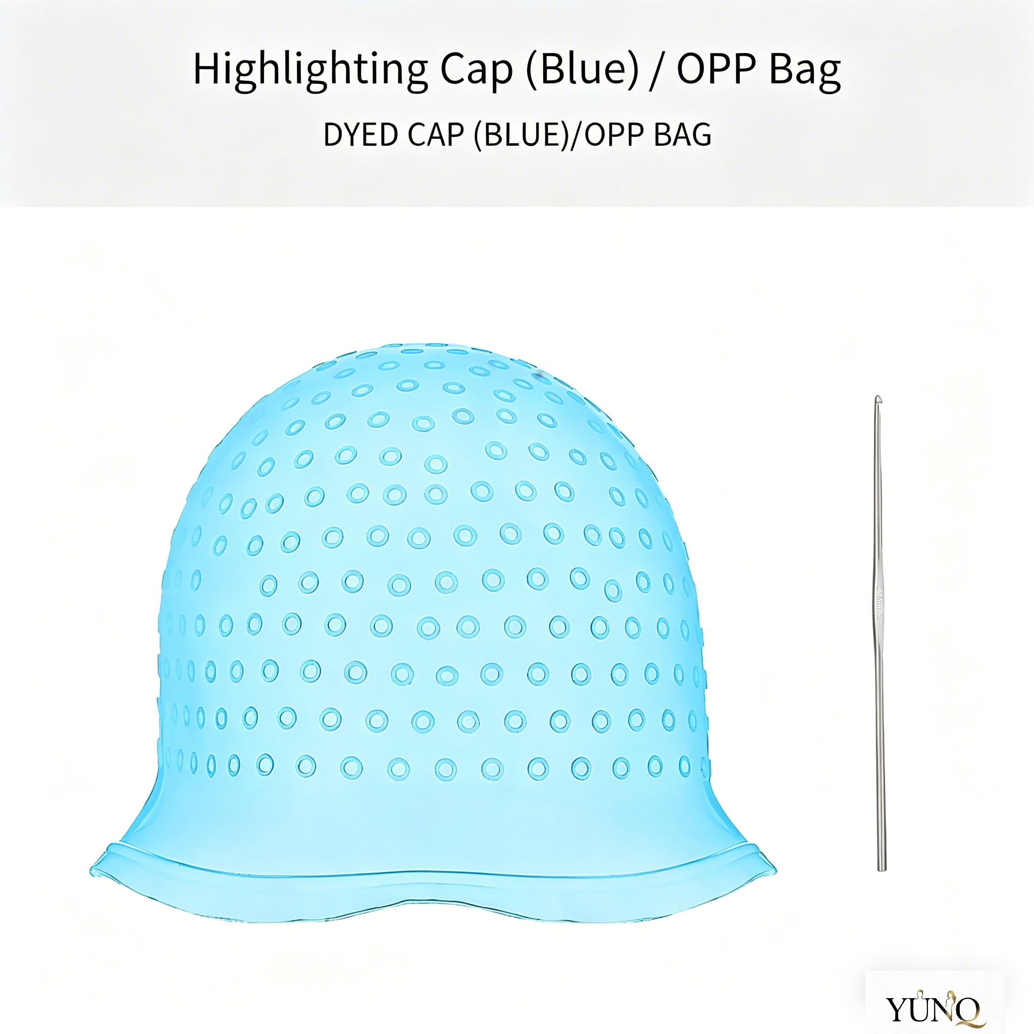 ถุง OPP สีฟ้าพร้อมเข็มเหล็ก