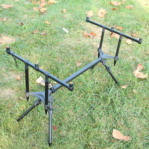 Selco Al tube noir 2 sections structure 3 tête <span class=keywords><strong>carpe</strong></span> canne à pêche Pod pour cannes à pêche banque bâtons porte-canne - Product Image 4