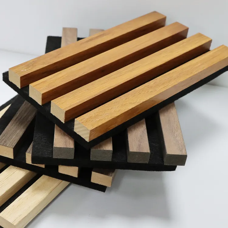 Acoustic Slat Panel Wood Akustik Panel Wood Modern Interior Sound Proof Wall Decoration Acoustic Wall Panels