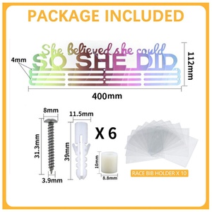 Support de Présentation de Médailles en Métal Personnalisé pour Sports, Marathon, Football, Course à Pied – Présentoir Mural pour Médailles - Product Image 4