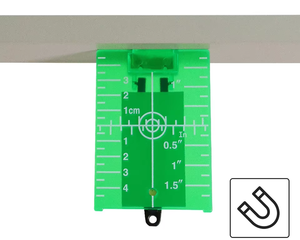 Carte de plaque cible verte <span class=keywords><strong>Huepar</strong></span> avec support pour les niveaux laser à ligne croisée à faisceau vert L'amélioration du laser peut être magnétique/suspendue - Product Image 3
